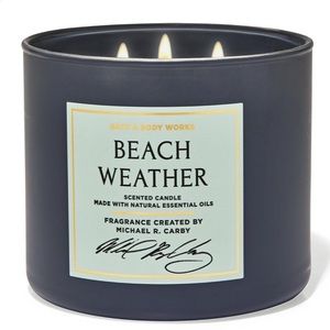 🆕 BEACH WEATHER Summer 3Wick Bath & Body Works Candle